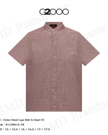 G2000 เสื้อเชิ้ตแขนสั้น รุ่น Cotton Stand Logo Shirt In Smart Fit Code: 41130612 34