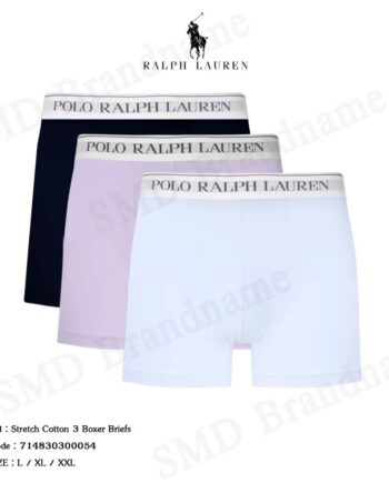 Polo Ralph Lauren กางเกงชั้นในผู้ชาย รุ่น Stretch Cotton 3 Boxer Briefs Code: 714830300054