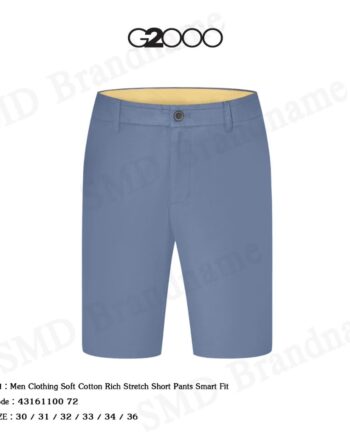 G2000 กางเกงขาสั้น รุ่น Men Clothing Soft Cotton Rich Stretch Short Pants Smart Fit Code: 43161100 72