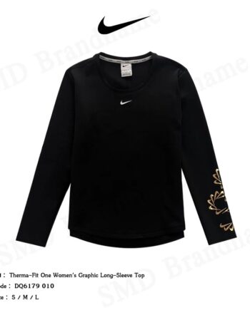 Nike เสื้อแขนยาว รุ่น Therma-Fit One Women's Graphic Long-Sleeve Top Code: DQ6179 010