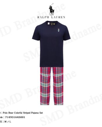 Polo Ralph Lauren เซ็ทชุดนอน รุ่น Polo Bear Colorful Striped Pajama Set Code: 714931645001