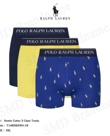 Polo Ralph Lauren กางเกงชั้นใน รุ่น Stretch Cotton 3 Classic Trunks Code: 714830299118