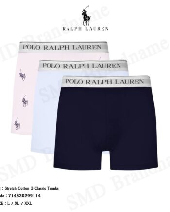 Polo Ralph Lauren กางเกงชั้นใน รุ่น Stretch Cotton 3 Classic Trunks Code: 714830299114