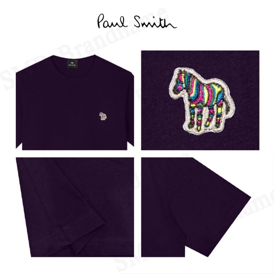 PS Paul Smith เสื้อยืดคอกลม รุ่น Men's Organic Cotton Zebra Logo T-Shirt Code: M2R 011RZ S20064 53A
