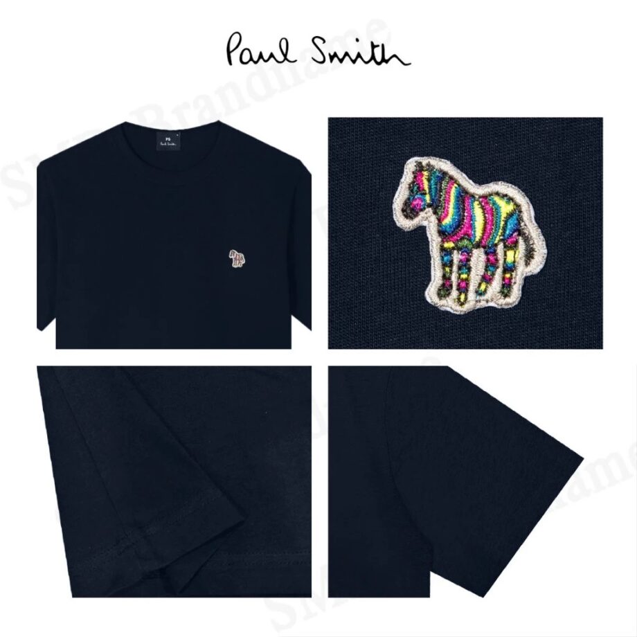 PS Paul Smith เสื้อยืดคอกลม รุ่น Men's Cotton Zebra Logo T-Shirt Code: M2R 011R SZEBRA 49