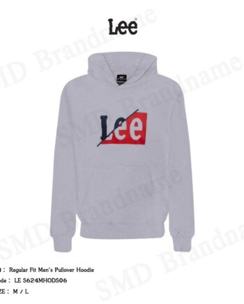 Lee เสื้อสเวตเตอร์แขนยาว รุ่น Regular Fit Men's Pullover Hoodie Code: LE S624MHODS06