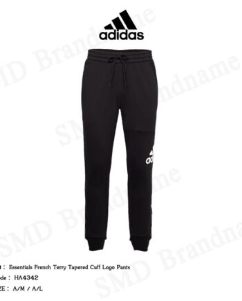 Adidas กางเกงลำลองขายาว รุ่น Essentials French Terry Tapered Cuff Logo Pants Code: HA4342