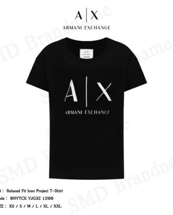 Armani Exchange เสื้อยืดคอกลม รุ่น Relaxed Fit Icon Project T-Shirt Code: 8NYTCX YJG3Z 1200
