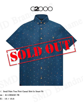 G2000 เสื้อเชิ้ตแขนสั้น รุ่น Small Palm Tree Print Casual Shirt In Smart Fit Code: 41130432 78