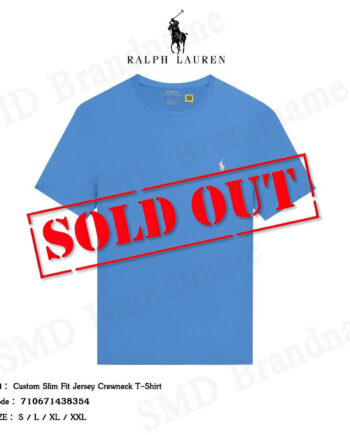 Polo Ralph Lauren เสื้อยืดคอกลม รุ่น Custom Slim Fit Jersey Crewneck T-Shirt Code: 710671438354