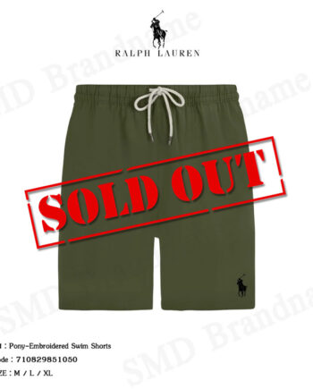 Polo Ralph Lauren กางเกงขาสั้นผู้ชาย รุ่น Pony-Embroidered Swim Shorts Code: 710829851050