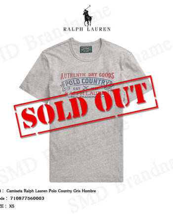 Polo Ralph Lauren เสื้อยืดคอกลม รุ่น Camiseta Ralph Lauren Polo Country Gris Hombre Code: 710877560003