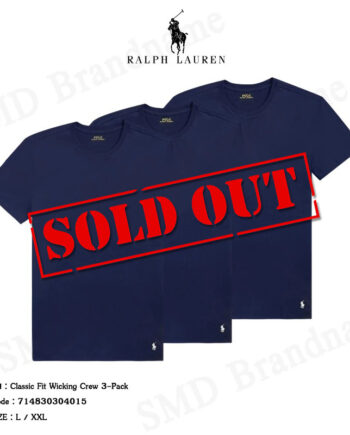 Polo Ralph Lauren เซ็ทเสื้อยืดคอกลมผู้ชาย 3 ตัว รุ่น Classic Fit Wicking Crew 3-Pack  Code: 714830304015