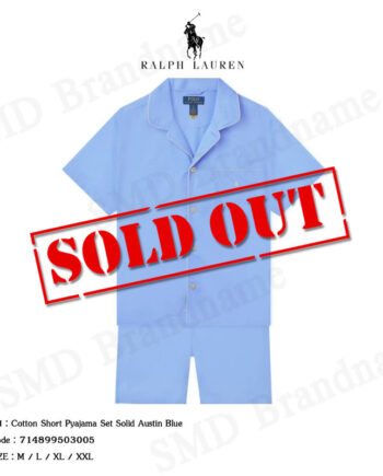 Polo Ralph Lauren เซ็ทชุดนอน รุ่น Cotton Short Pyajama Set Solid Austin Blue Code: 714899503005