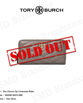 Tory Burch กระเป๋าสตางค์ใบยาว รุ่น Kira Chevron Zip Continental Wallet Code: 90348 0223 082
