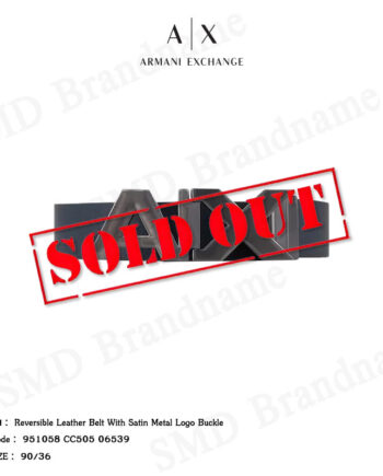 Armani Exchange เข็มขัดผู้ชาย รุ่น Reversible Leather Belt With Satin Metal Logo Buckle Code: 951058 CC505 06539