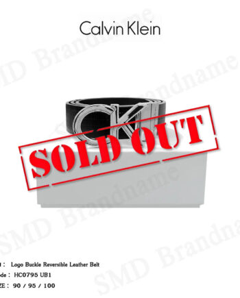 Calvin Klein Jeans เข็มขัด รุ่น Logo Buckle Reversible Leather Belt Code: HC0795 UB1