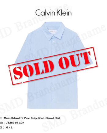 Calvin Klein Jeans เสื้อเชิ้ตแขนสั้น รุ่น Men's Relaxed Fit Panel Stripe Short-Sleeved Shirt Code: J325769 CDN