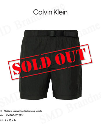 Calvin Klein กางเกงขาสั้น รุ่น Medium Drawstring Swimming shorts Code KM00867 BEH