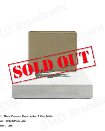Lacoste กระเป๋าสตางค์ผู้ชาย รุ่น Men’s Chantaco Pique Leather 3 Card Wallet Code: NH2824CE L32