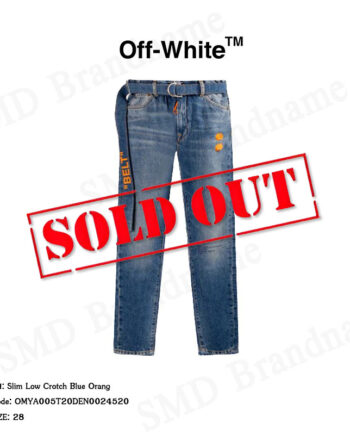 Off-White กางเกงยีนส์ รุ่น Slim Low Crotch Blue Orang Code: OMYA005T20DEN0024520