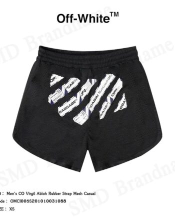 Off-White กางเกงขาสั้น รุ่น Men's CO Virgil Abloh Rubber Strap Mesh Casual Code: OMCI005S201010031088