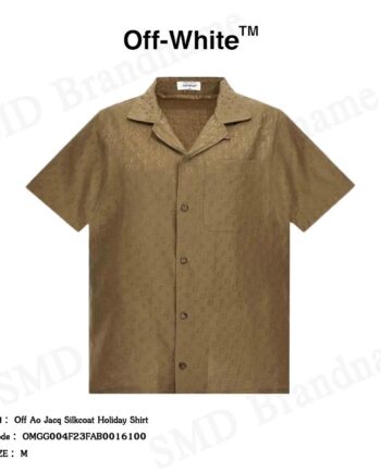Off-White เสื้อเชิ้ตแขนสั้น รุ่น Off Ao Jacq Silkcoat Holiday Shirt Code: OMGG004F23FAB0016100
