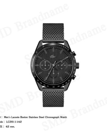 Lacoste นาฬิกาข้อมือผู้ชาย รุ่น Men's Lacoste Boston Stainless Steel Chronograph Watch Code: LC2011162