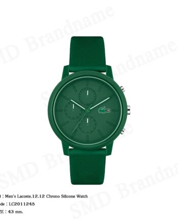 Lacoste นาฬิกาข้อมือผู้ชาย รุ่น Men's Lacoste.12.12 Chrono Silicone Watch Code: LC2011245
