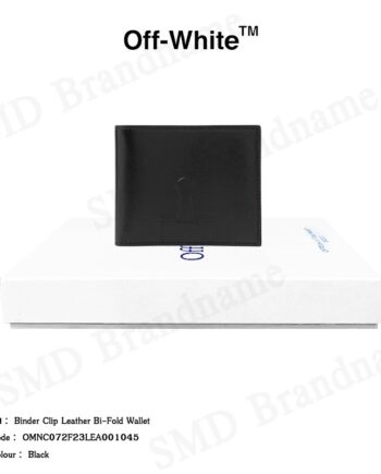 Off-White กระเป๋าสตางค์ รุ่น Binder Clip Leather Bi-Fold Wallet Code: OMNC072F23LEA001045