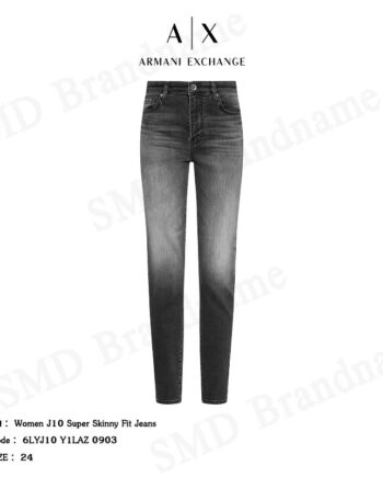 Armani Exchange กางเกงยีนส์ผู้หญิง รุ่น Women J10 Super Skinny Fit Jeans Code: 6LYJ10 Y1LAZ 0903