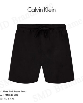 Calvin Klein กางเกงขาสั้นผู้ชาย รุ่น Men's Black Pajama Pants Code: NM2583 UB1