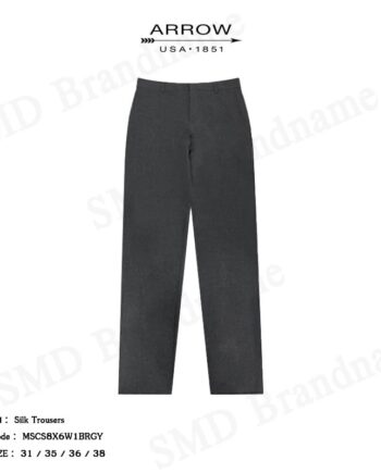 Arrow กางเกงสแล็คผู้ชาย ขายาว ทำงาน Slim Fit รุ่น Silk Trousers Code: MSCS8X6W1BRGY
