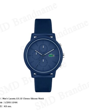 Lacoste นาฬิกาข้อมือผู้ชาย รุ่น Men's Lacoste 12.12 Chrono Silicone Watch Code: LC2011244