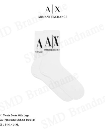 Armani Exchange ถุงเท้าข้อยาว รุ่น Tennis Socks With Logo Code: 953033 CC653 00010