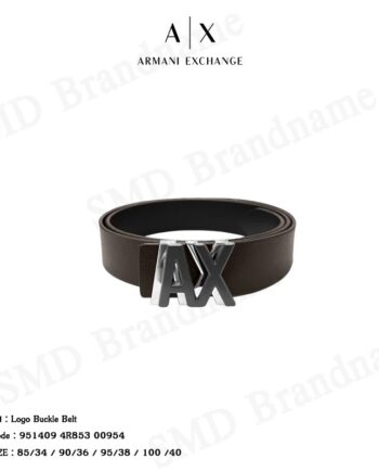 Armani Exchange เข็มขัดผู้ชาย รุ่น Logo Buckle Belt Code: 951409 4R853 00954