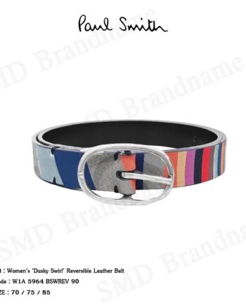 Paul Smith เข็มขัดผู้หญิง รุ่น Women's 'Dusky Swirl' Reversible Leather Belt Code: W1A 5964 BSWREV 90