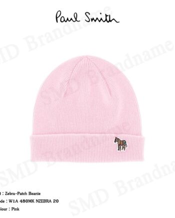 Paul Smith หมวกบีนนี่ รุ่น Zebra-Patch Beanie Code: W1A 480MK NZEBRA 20