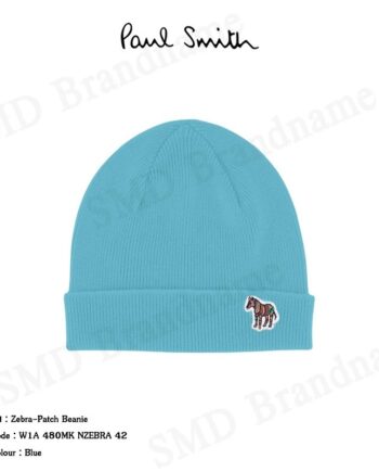 Paul Smith หมวกบีนนี่ รุ่น Zebra-Patch Beanie Code: W1A 480MK NZEBRA 42