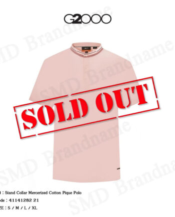 G2000 เสื้อโปโลผู้ชาย รุ่น Stand Collar Mercerized Cotton Pique Polo Code: 41141282 21