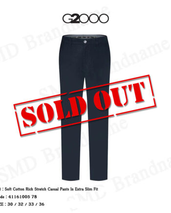 G2000 กางเกงขายาวผู้ชาย รุ่น Soft Cotton Rich Stretch Casual Pants In Extra Slim Fit Code: 4116100578
