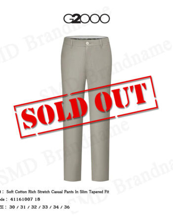 G2000 กางเกงขายาว รุ่น Soft Cotton Rich Stretch Casual Pants In Slim Tapered Fit Code: 4116100718