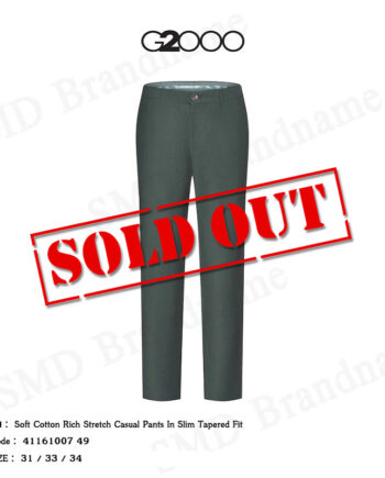 G2000 กางเกงขายาวผู้ชาย รุ่น Soft Cotton Rich Stretch Casual Pants In Slim Tapered Fit Code: 41161007 49