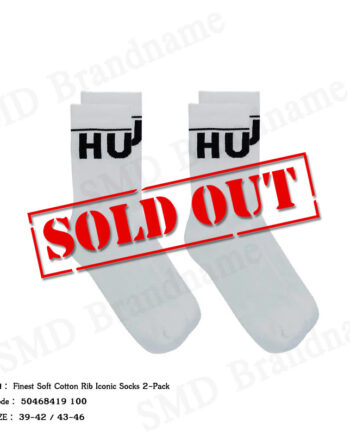Hugo Boss ถุงเท้า รุ่น Finest Soft Cotton Rib Iconic Socks 2-Pack Code: 50468419 100