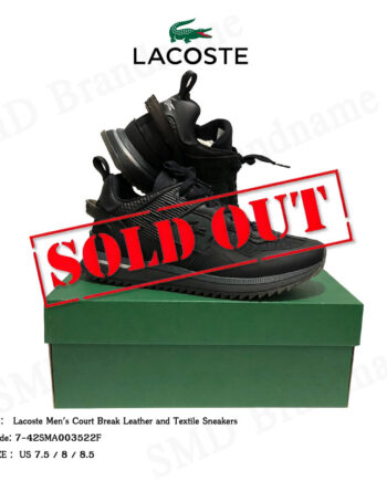 Lacoste รองเท้าผ้าใบ รุ่น Lacoste Men's Court Break Leather and Textile Sneakers Code: 7-42SMA003522F