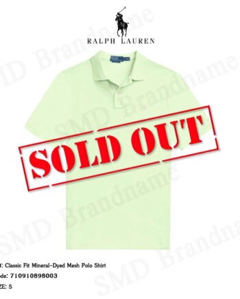 Polo Ralph Lauren เสื้อโปโลผู้ชาย รุ่น Classic Fit Mineral-Dyed Mesh Polo Shirt Code: 710910898003