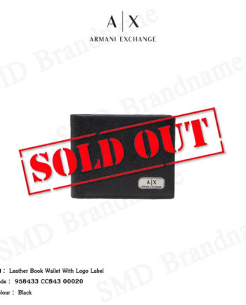 Armani Exchange กระเป๋าสตางค์ รุ่น Leather Book Wallet With Logo Label Code: 958433 CC843 00020