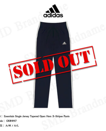 Adidas กางเกงลำลองขายาว รุ่น Essentials Single Jersey Tapered Open Hem 3-Stripes Pants Code: GK8997