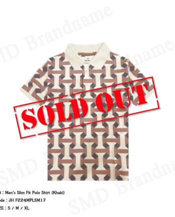 John Henry เสื้อโปโลผู้ชาย รุ่น Men's Slim Fit Polo Shirt (Khaki) Code: JH F224MPLSM17