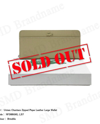 Lacoste กระเป๋าสตางค์ รุ่น Unisex Chantaco Zipped Pique Leather Large Wallet Code NF3885KL L37